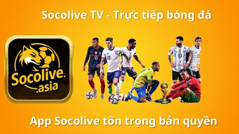 Chính sách bản quyền 2 App Socolive không chỉ tôn trọng bản quyền