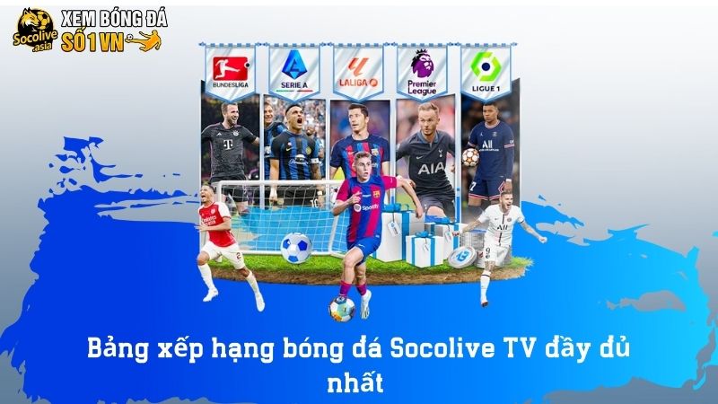 Bảng xếp hạng bóng đá - BXH bóng đá châu Âu cập nhật mới nhất 42 Bảng xếp hạng bóng đá Socolive TV đầy đủ nhất