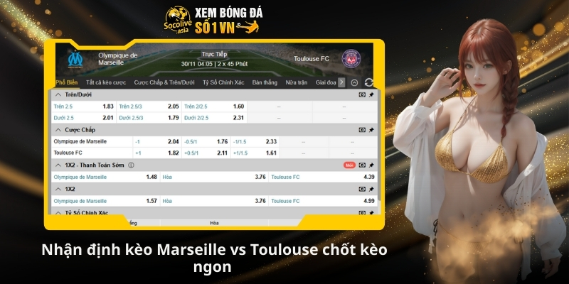 Nhận định kèo Marseille vs Toulouse 03:05 30/11 – Đội chủ sân Velodrome cần 3 điểm 4 Nhận định kèo Marseille vs Toulouse chốt kèo ngon
