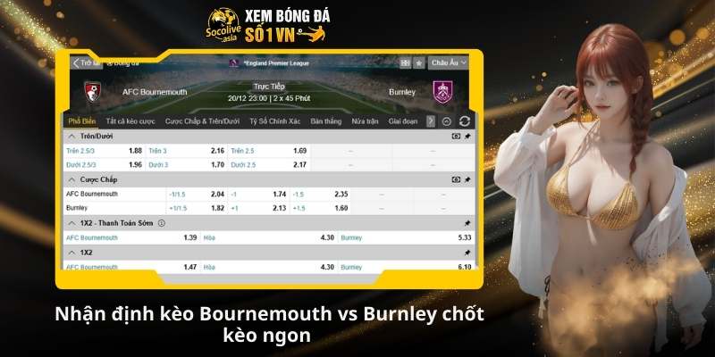 Nhận định kèo Bournemouth vs Burnley 22:00 20/12: Đội khách nguy khó 4 Nhận định kèo Bournemouth vs Burnley chốt kèo ngon