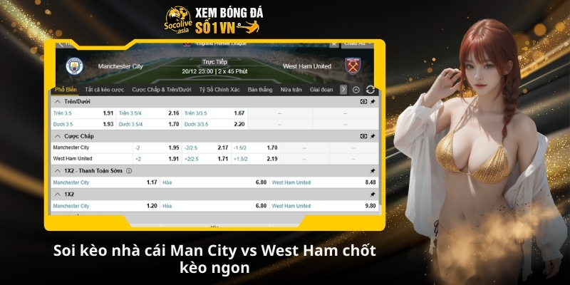 Soi kèo nhà cái Man City vs West Ham 22:00 20/12: Thành Man áp đảo 4 Soi kèo nhà cái Man City vs West Ham chốt kèo ngon