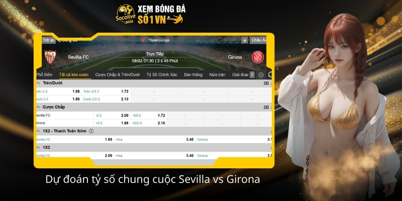 Nhận định kèo Sevilla vs Girona 00:30 08/02 phân tích tỷ lệ chi tiết 4 Du doan ty so chung cuoc Sevilla vs Girona